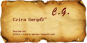 Czira Gergő névjegykártya