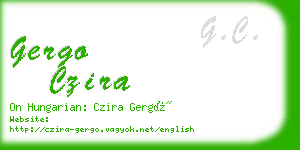 gergo czira business card